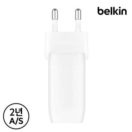 벨킨 60W 듀얼 C타입 PD 3.1 PPS 충전기 WCB010kr