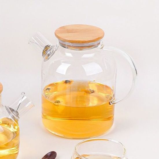 투명 내열유리 티포트 1600ml 1P 직화 찻주전자 티팟[