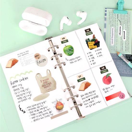 워너디스 A6 6공 점보 리필 무지 내지