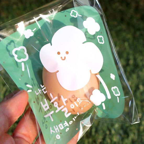 부활절 달걀 1구 접착비닐 (100개, 4종set)_BF