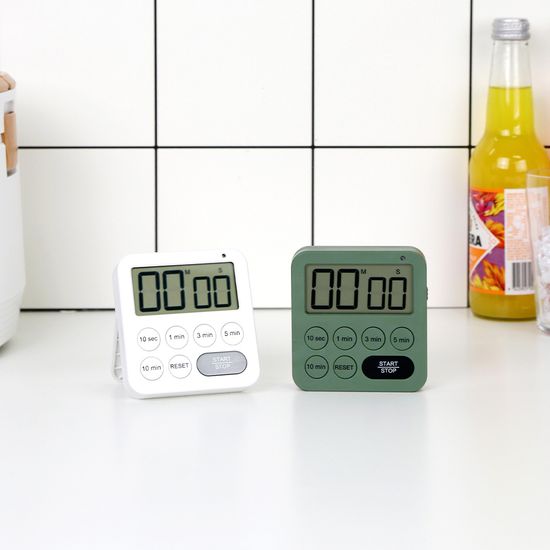 아이정 더 편한 타이머 주방 쿠킹 공부 스톱워치 카키