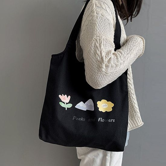 플라워 캔버스 에코백 캔버스가방(WC2764D)
