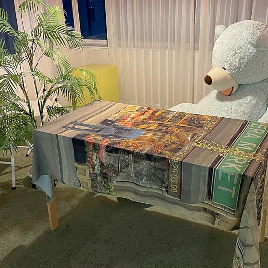 오페라 마켓 115x200 대형 쉬폰 패브릭포스터