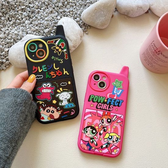 아이폰 14 13 12 11 레트로 플립 캐릭터 안테나케이스