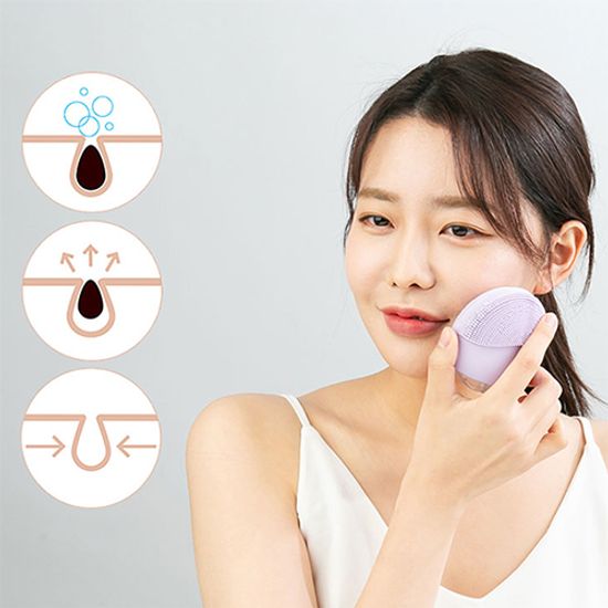 엘르 실리콘 2세대 충전식 진동클렌저 ELB-101 (핑크)