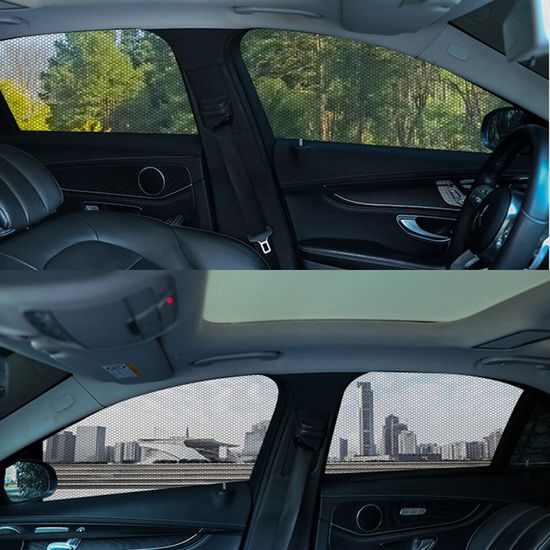 PH 간편 설치 차량용 앞 뒤 창문 방충망 세트