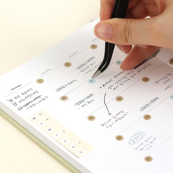 디스앤뎃 다꾸 날짜 요일 숫자 스티커 세트