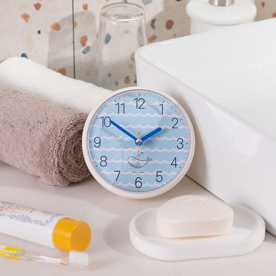 베이지브라운 쿨디자인 욕실 흡착 방수시계 화장실 