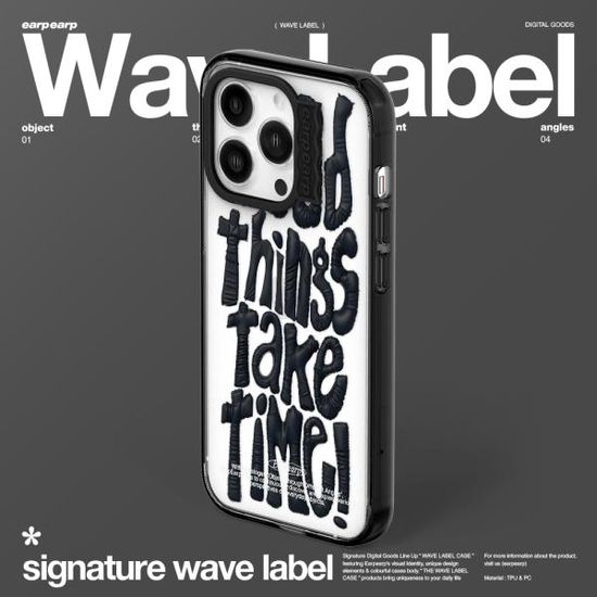 GOOD THINGS TAKE TIME-BLACK(웨이브라벨)