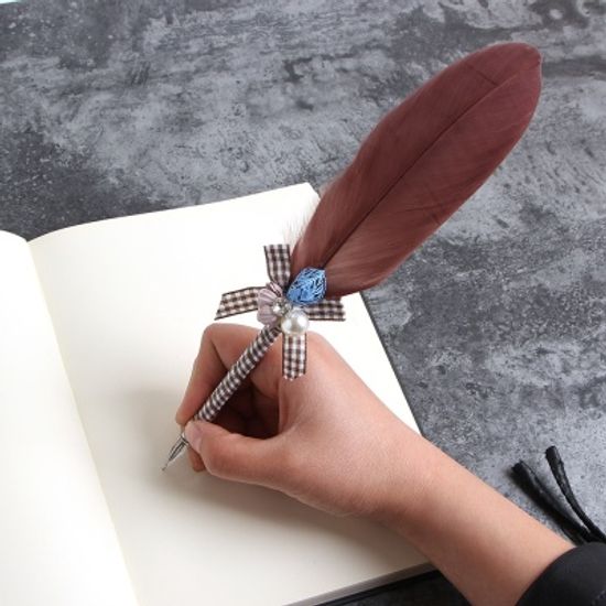 엔젤스 깃털 볼펜/선물용 학생볼펜 디자인볼펜 깃털펜