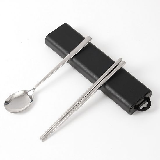 [쿠킹홈]키친앤락 휴대용 수저세트(블랙)