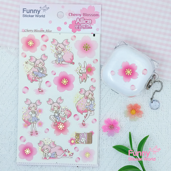 퍼니스티커 AB-505 벚꽃앨리스 금박 스티커