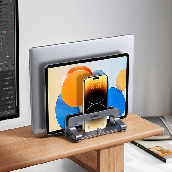 유그린 트리플슬롯 맥북 노트북 클램쉘 수직 스탠드