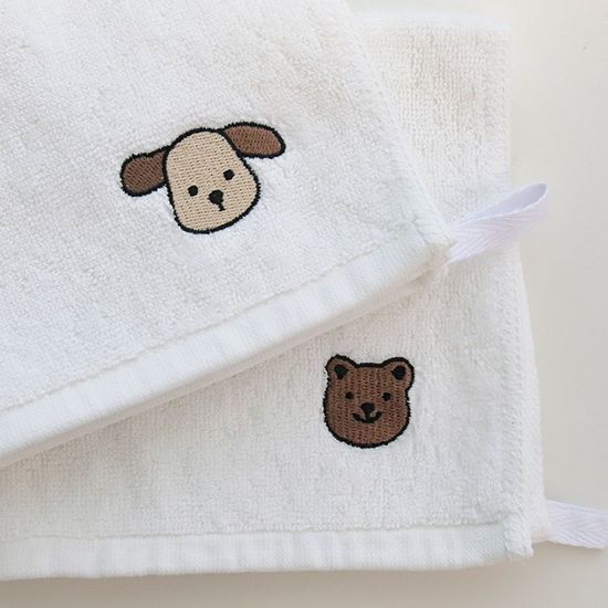 촘촘자수 순면 핸드타올 주방수건 2장세트 4type