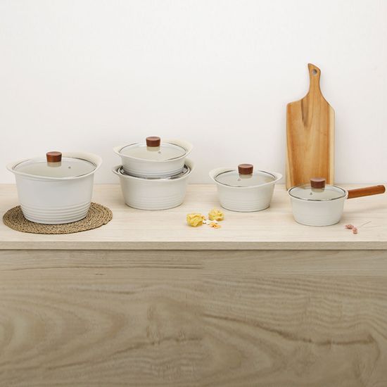 키친아트 베이직 인덕션 세라믹냄비 20cm 양수