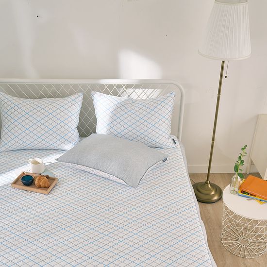 아밍 롬버스 3중직 냉감 베개커버&침대패드 세트 S