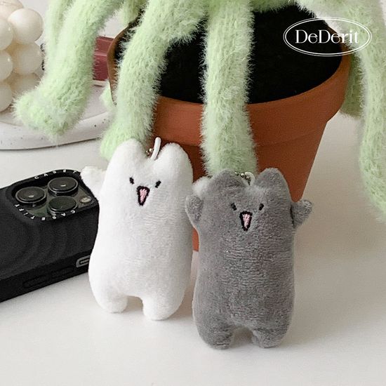 [데데리트]귀여운 동물 장꾸 길쭉 고양이 인형 키링
