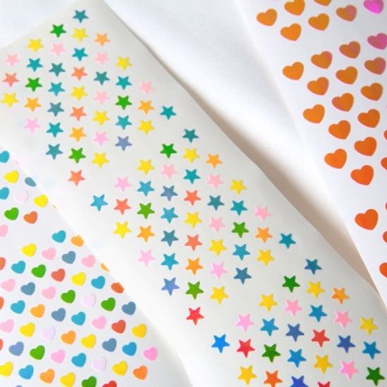 스티커펀 미니하트 미니별 오로라 스티커(st113)