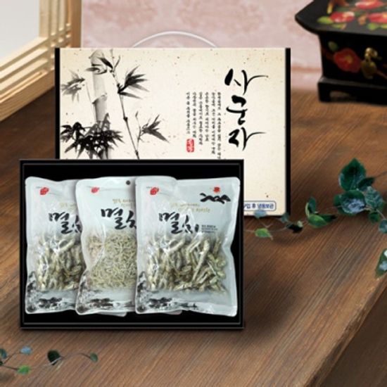 사군자 은빛 멸치 볶음+국물x2봉 정나눔 3호