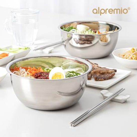 알프레미오 스텐레스 양푼이 세트(양푼이2P+젓가락2P)