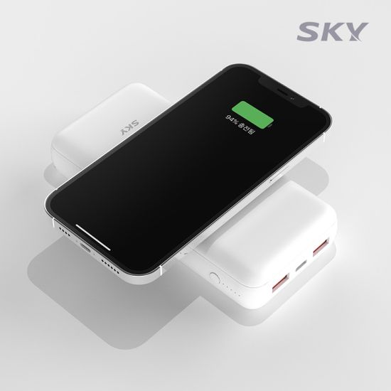 스카이 필 고속충전 무선 보조배터리 20000mAh WX20