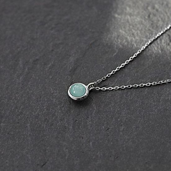 [선물포장] 실버 천연원석 탄생석 목걸이(12종 택1)