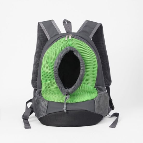 펫라이빙 캥거루 애견 앞가방 고양이 산책 백팩  그린