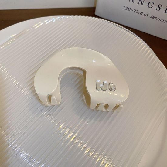 심플 배색 아크릴 c모양 헤어핀 집게핀 고정핀 머리핀