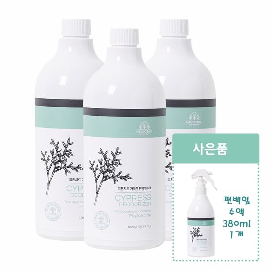 나무앤미 피톤치드 편백잎수액 3L+사은품 380ml 수액