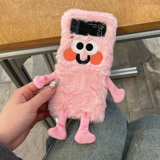 갤럭시z플립 6 5 4 3 귀여운 부끄 커플 인형 털케이스