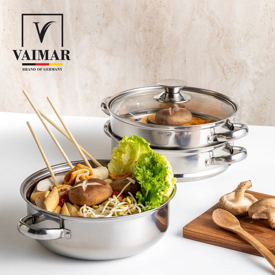[바이마르] 엔틱 스테인레스 2단 / 3단 찜솥 