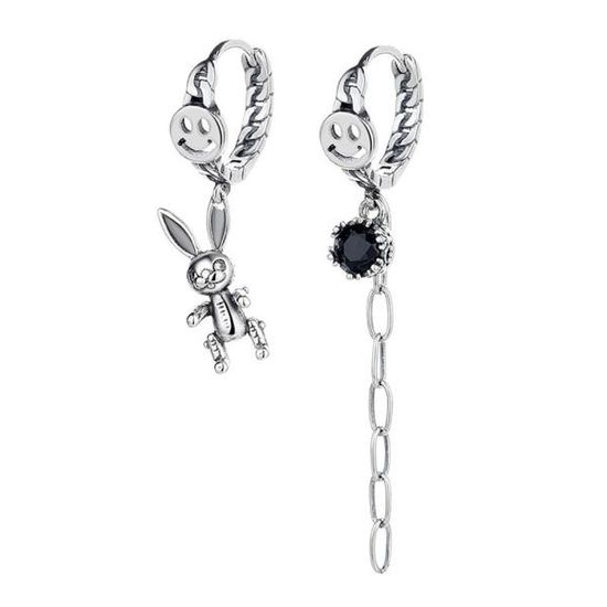 실버문925 실버925귀걸이 래빗앨리스E013 원터치링