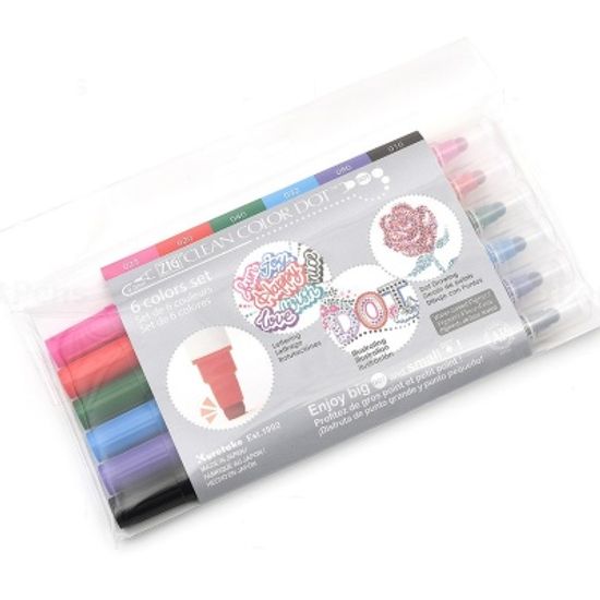 쿠레타케 지그 클린컬러 DOT-양면닙 6색 F192-2