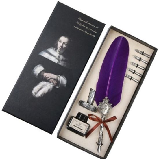 캘리그라피연습 깃털펜 만년필 딥펜 잉크 펜촉6개세트