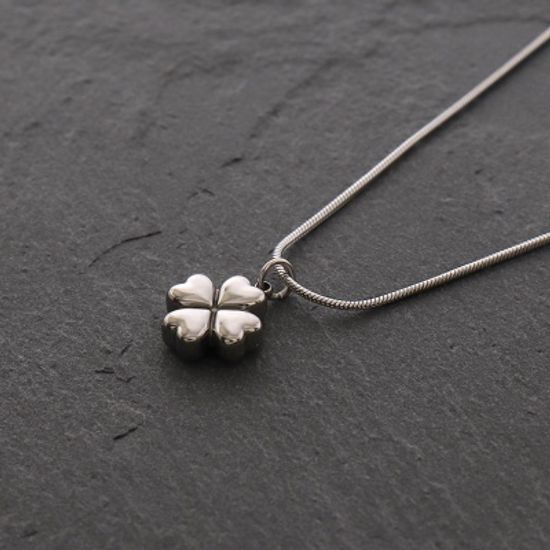 [선물포장/써지컬스틸] 행운의 하트 클로버 이니셜 목