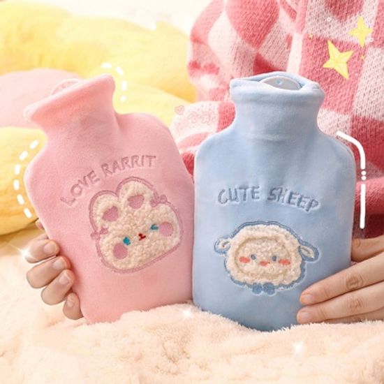 극세사 뽀글이 자수 350ml 보온 물 주머니 핫 팩 찜질