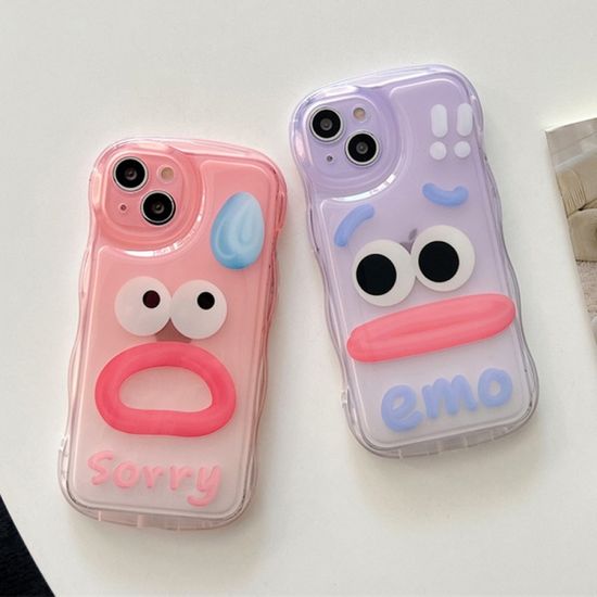 갤럭시S22 S21 S20 소시지 입술 표정 물결 투명케이스