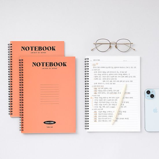 베이직 라인 노트 B5_스프링 공부 필기