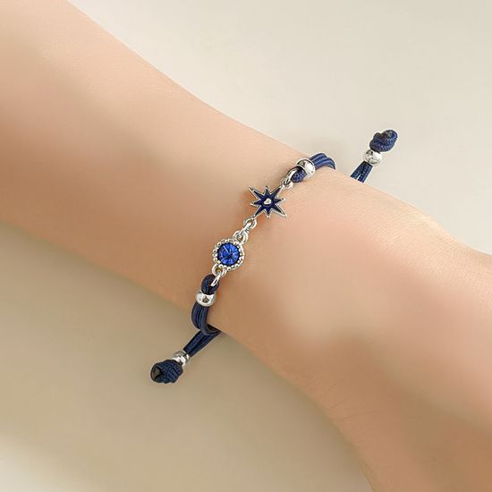 [선물포장] 스태리 탄생석 실버 매듭팔찌