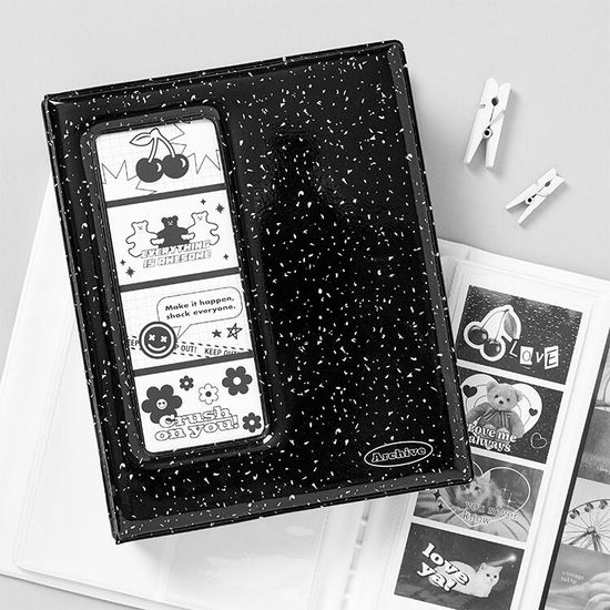 아트박스 블랙테라조 에폭시 2단 네컷앨범