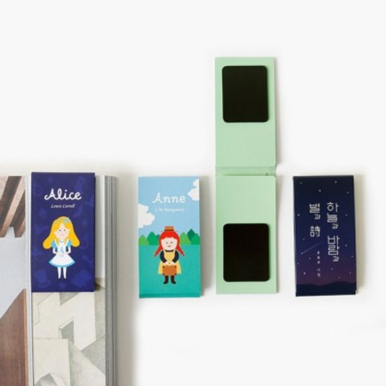 폴딩 마그네틱 룰러 북마크