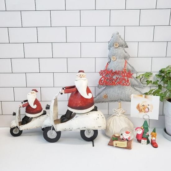 스쿠터 산타클로스 철제 장식 (라지)