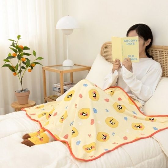 카카오프렌즈 춘식이 캐릭터 소프트 무릎 담요 겨울용