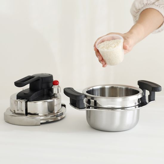 [헤이메르] 스텐 304 통3중 누룽지 압력솥_풀세트