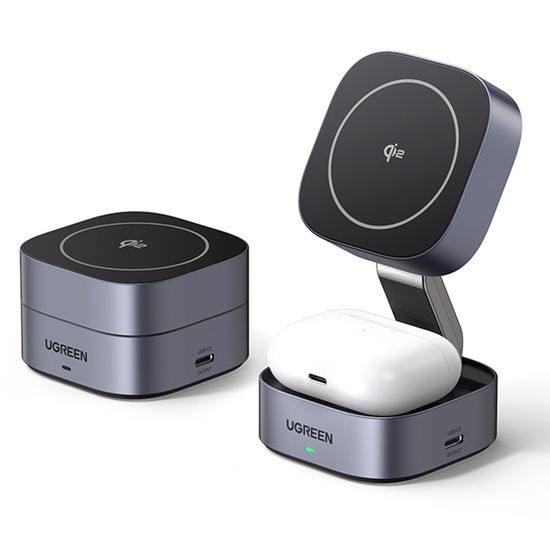 유그린 MagFlow Qi2 2in1 25W 마그네틱 무선 충전기
