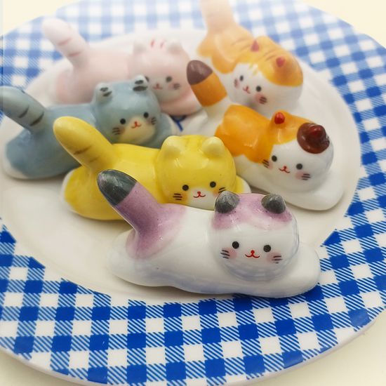 고양이 수저 받침대 숟가락 젓가락 커트러리 수저받침
