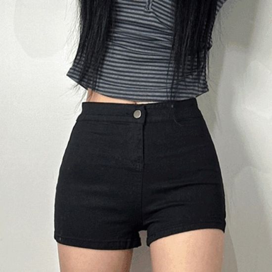 착붙핏 여성 기본 무지 숏 팬츠 반바지