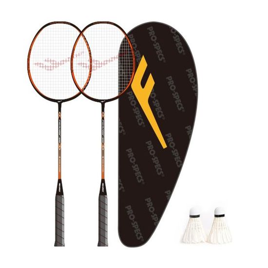 프로-스펙스 카본 배드민턴라켓 2개+셔틀콕 2개 세트