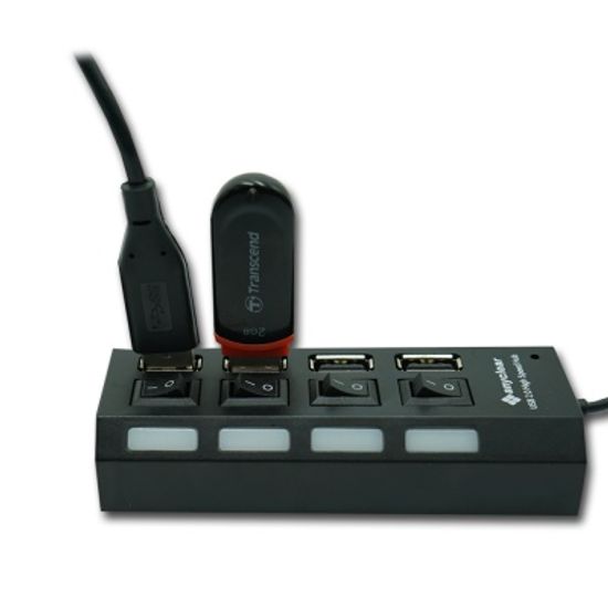 USB2.0 멀티허브 분배기 멀티탭 버튼식 4포트