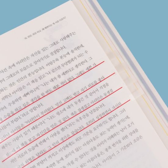 툴러 독서용 레드라인 플래그 (140mm, 2개입)